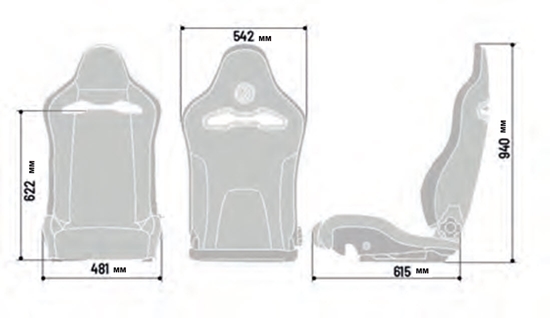SPARCO SPX SEAT DIMENSIONS