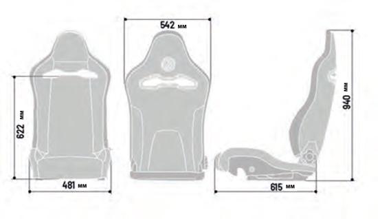 SPARCO SPX SEAT DIMENSIONS