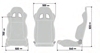 SPARCO R100 SEAT DIMENSIONS