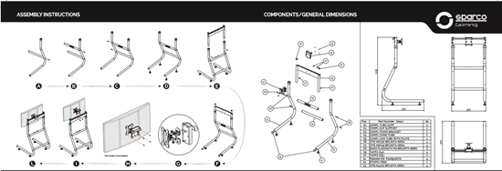 SPARCO GAMING MONITOR STAND