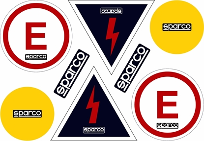 SPARCO EXTINGUISHER AND BATTERY CUT OFF DECAL