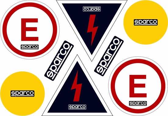 SPARCO EXTINGUISHER AND BATTERY CUT OFF DECAL