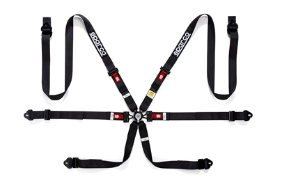 SPARCO 6 PT 2" STEEL PD BLACK
