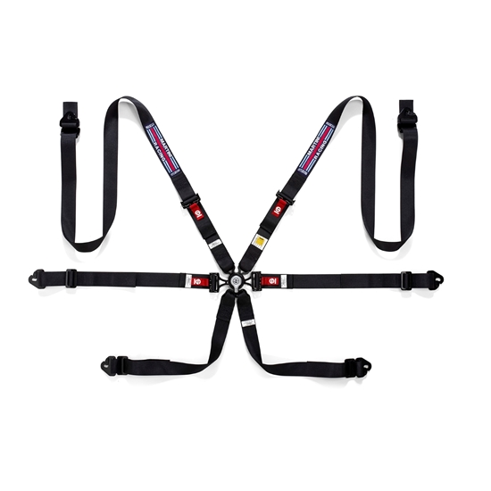SPARCO 6 PT 2" ALUMINUM MARTINI RACING HARNESS BLACK 