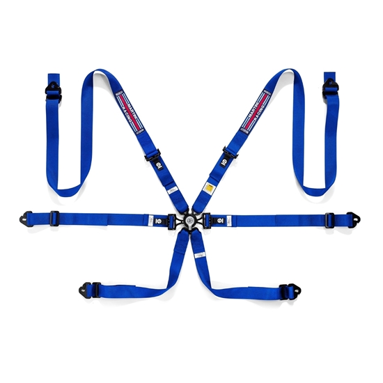 SPARCO 6 PT 2" ALUMINUM MARTINI RACING HARNESS BLUE