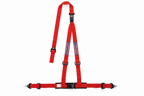 SPARCO 2 INCH 3 PT DBL REL MARTINI RACING RED