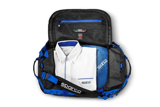 SPARCO DAKAR DUFFLE BAG 60L BLACK/BLUE