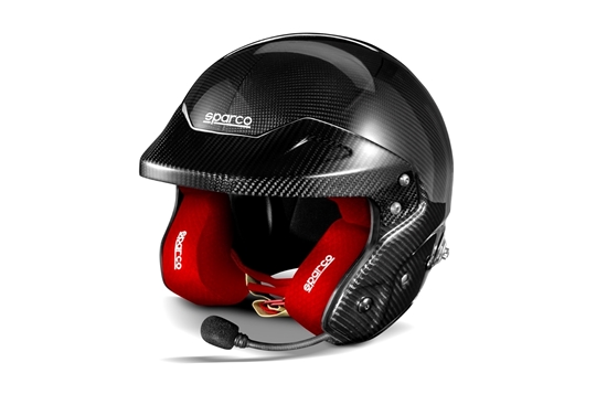 SPARCO RJ-i CARBON HELMET RED INTERIOR