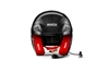 SPARCO RJ-i CARBON HELMET RED INTERIOR