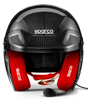 SPARCO RJ-i CARBON HELMET RED INTERIOR