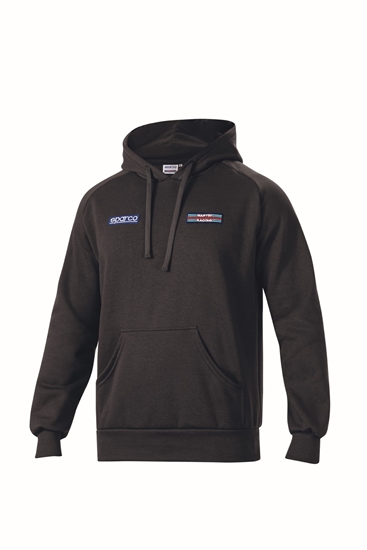 SPARCO MARTINI RACING STRIPED HOODIE BLACK