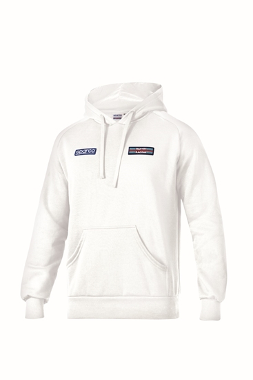 SPARCO MARTINI RACING STRIPED HOODIE WHITE