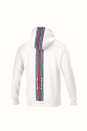 SPARCO MARTINI RACING STRIPED HOODIE WHITE