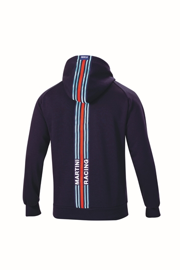 SPARCO MARTINI RACING STRIPED HOODIE NAVY