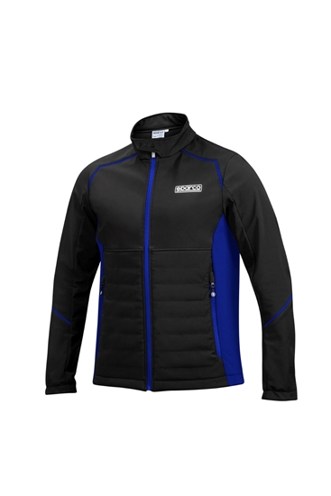 SPARCO SOFT SHELL JACKET BLACK/BLUE