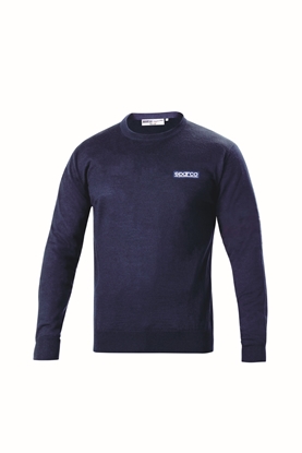 SPARCO WOOL CREWNECK SWEATSHIRT NAVY