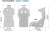 SPARCO CIRCUIT CARBON SEAT DIMENSIONS