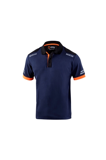SPARCO TECH POLO NAVY/ORANGE