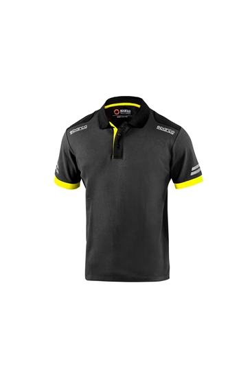 SPARCO TECH POLO GRAY/YELLOW