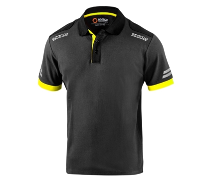 SPARCO TECH POLO GRAY/YELLOW