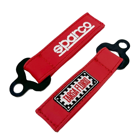 SPARCO TARGA FLORIO LEATHER KEY FOB RED